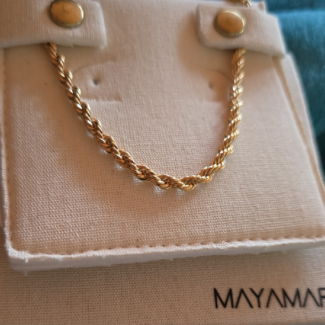 Mayamar Gold Twisted Rope Necklace